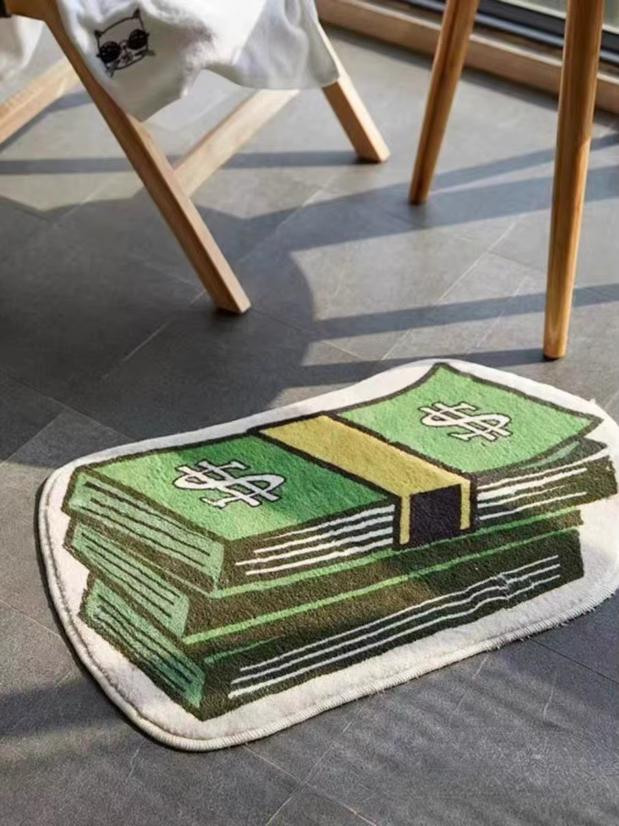 Coin tapis décoratif ménage chambre chevet couverture