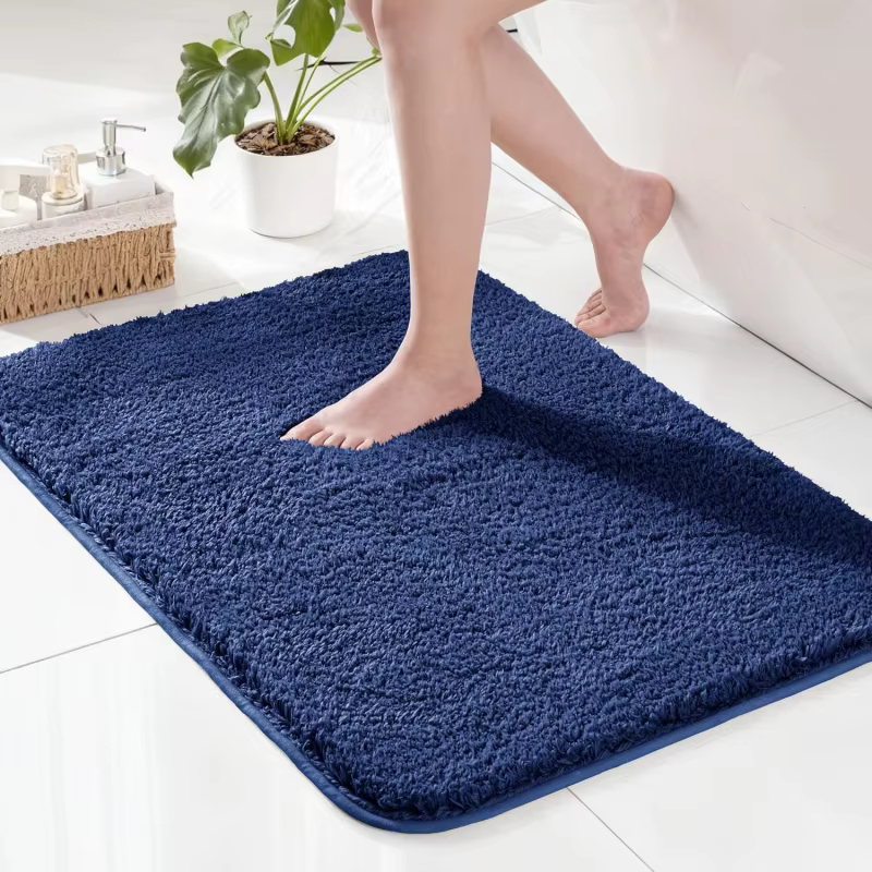 VIKAMA Tapis de salle de bain bleu marine multi-tailles