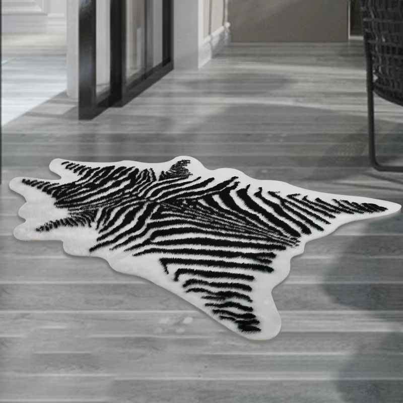Tapis de vache en Faux fourrure douce de grande taille