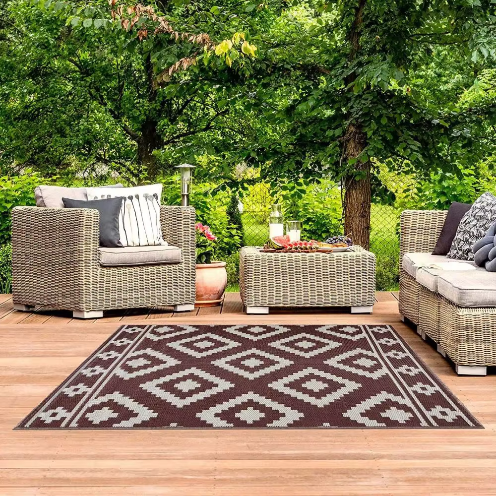 VIKAMA Tapis d'extérieur imperméable pour jardin