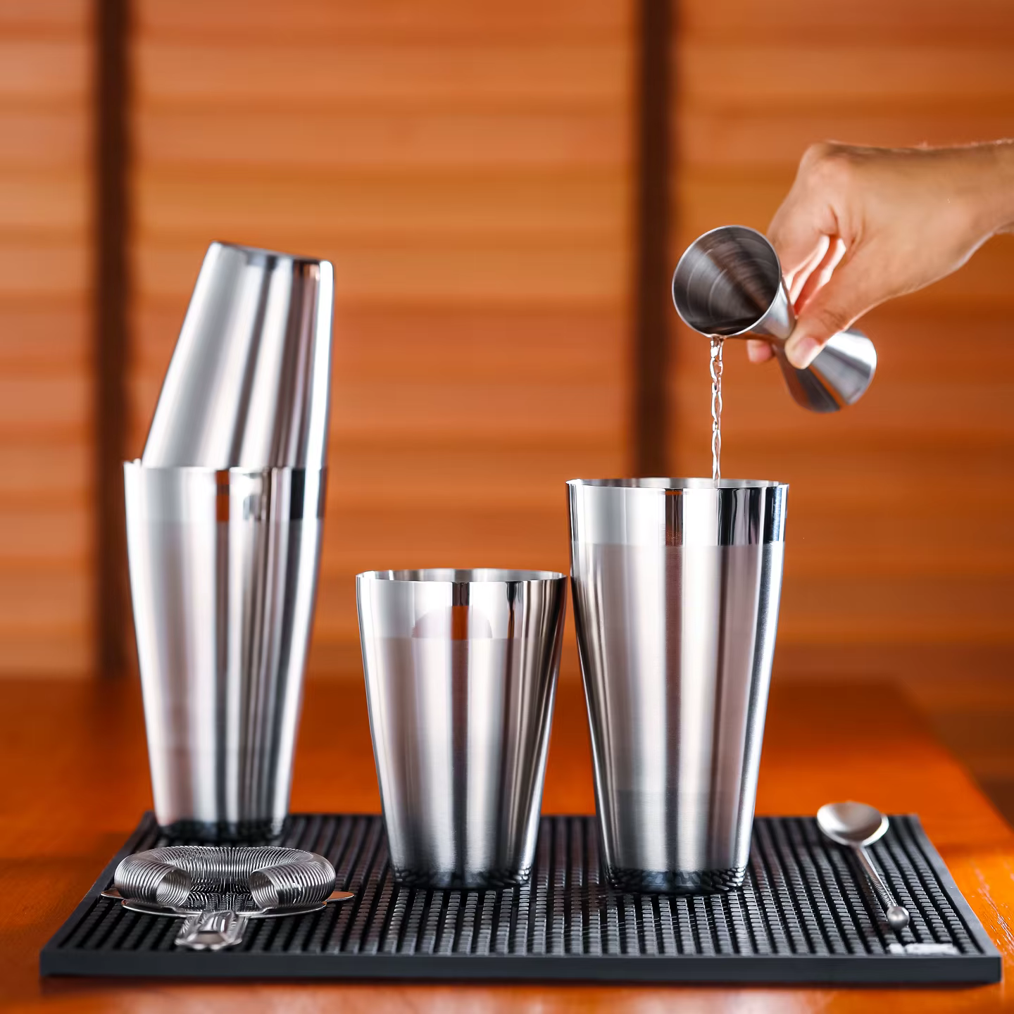 SK001 CRISON Shaker Boston givré pour mélange de cocktails barman mixologiste outil de bar essentiel 24 oz