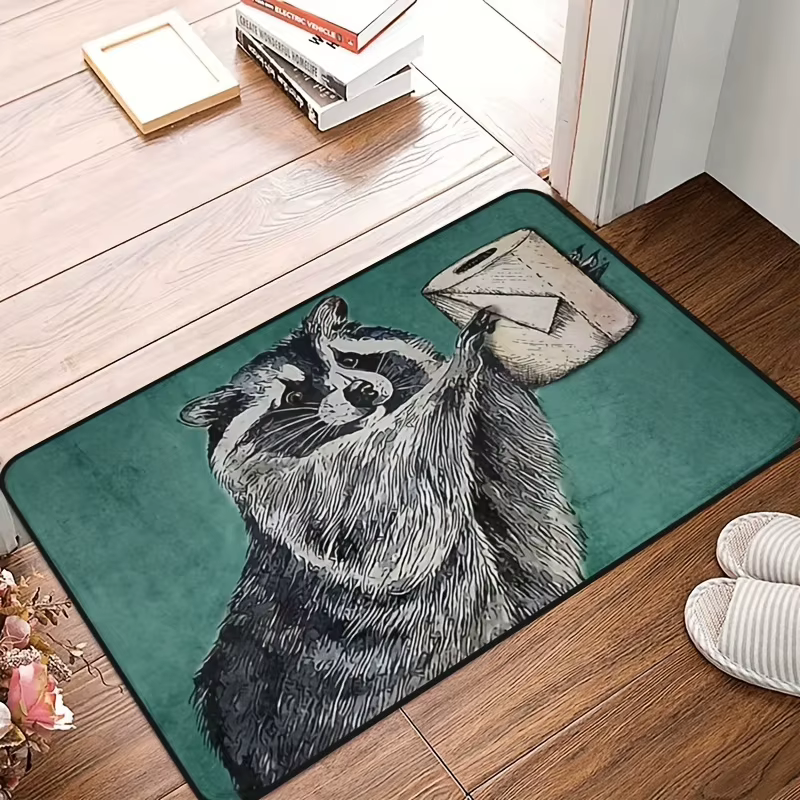 VIKAMA – tapis en tissu raton laveur gris