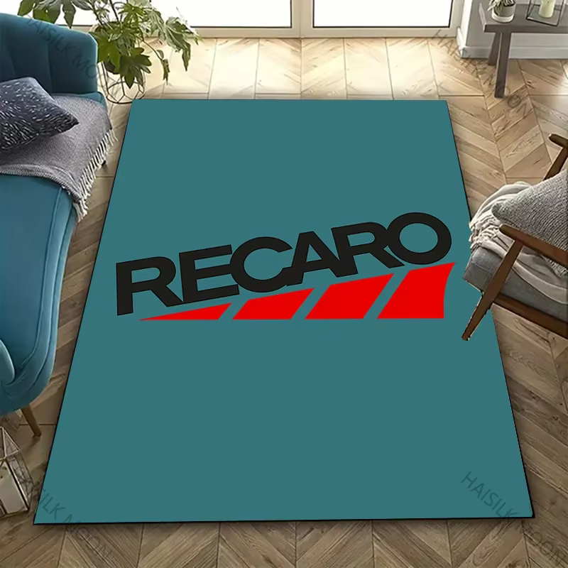 Tapis imprimé à motif de logo R-Recaro