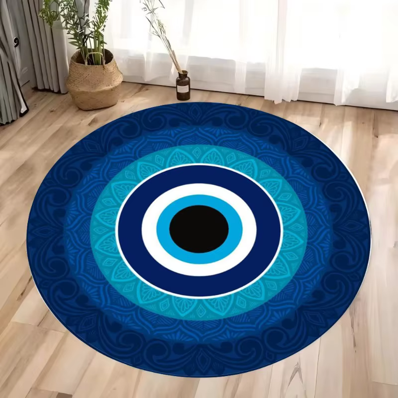 Tapis bleu mauvais œil