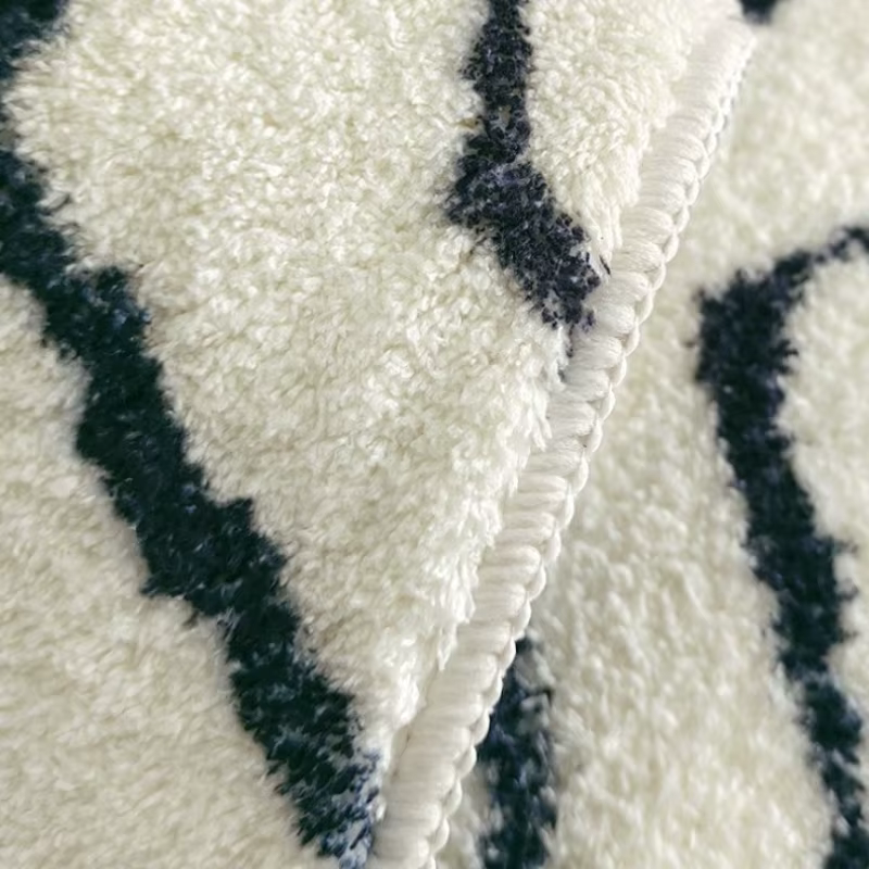 Tapis à motif zèbre noir et blanc