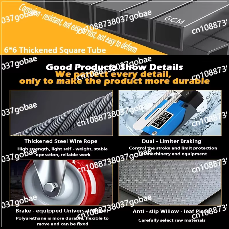 Plateforme élévatrice mobile électrique 5M, capacité de charge 300-500KG, télécommande, pliable, pour décoration