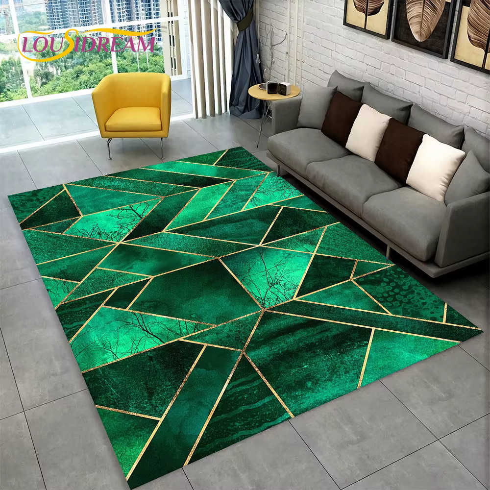 Tapis géométrique moderne abstrait 3D
