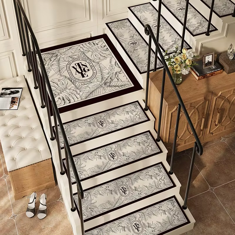 Tapis d'escalier de style américain