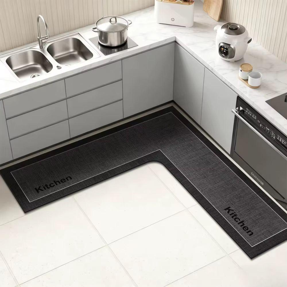 Tapis de cuisine en forme de L