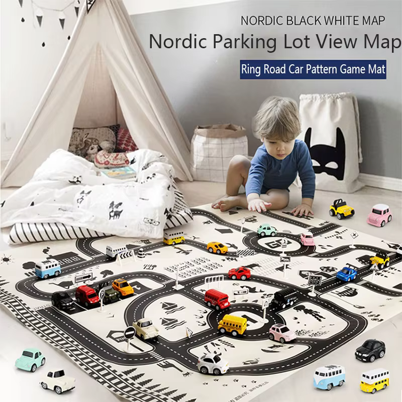 83*58 cm/130*100 cm tapis de route enfants trafic voiture carte jouet éducatif