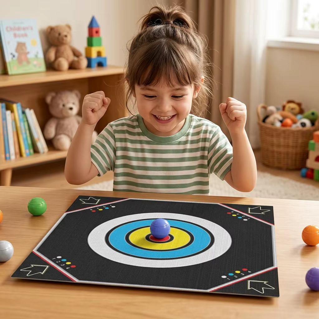 Jeu de société de billard silencieux pour enfants, tapis de table en tissu, jeu de tir éducatif multijoueur pour fêtes de famille