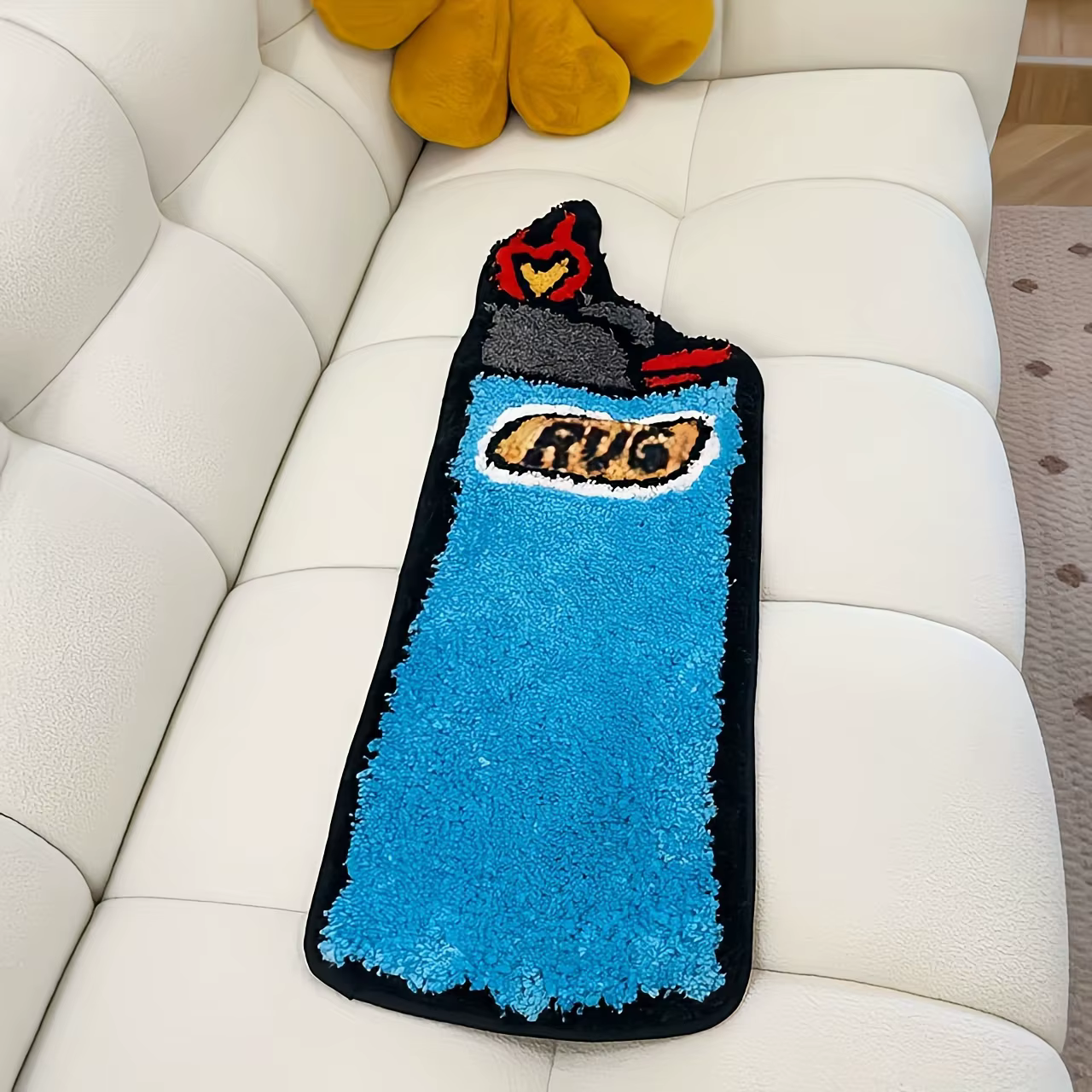VIKAMA Tapis personnalisé créatif bleu clair