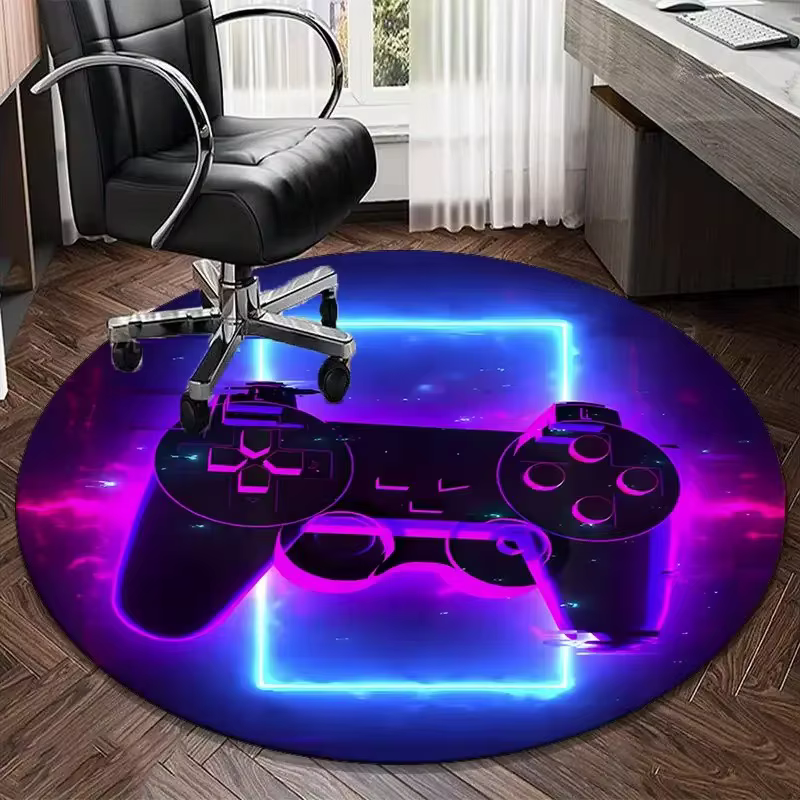 Tapis rond décontracté de jeu pour chambre de garçons