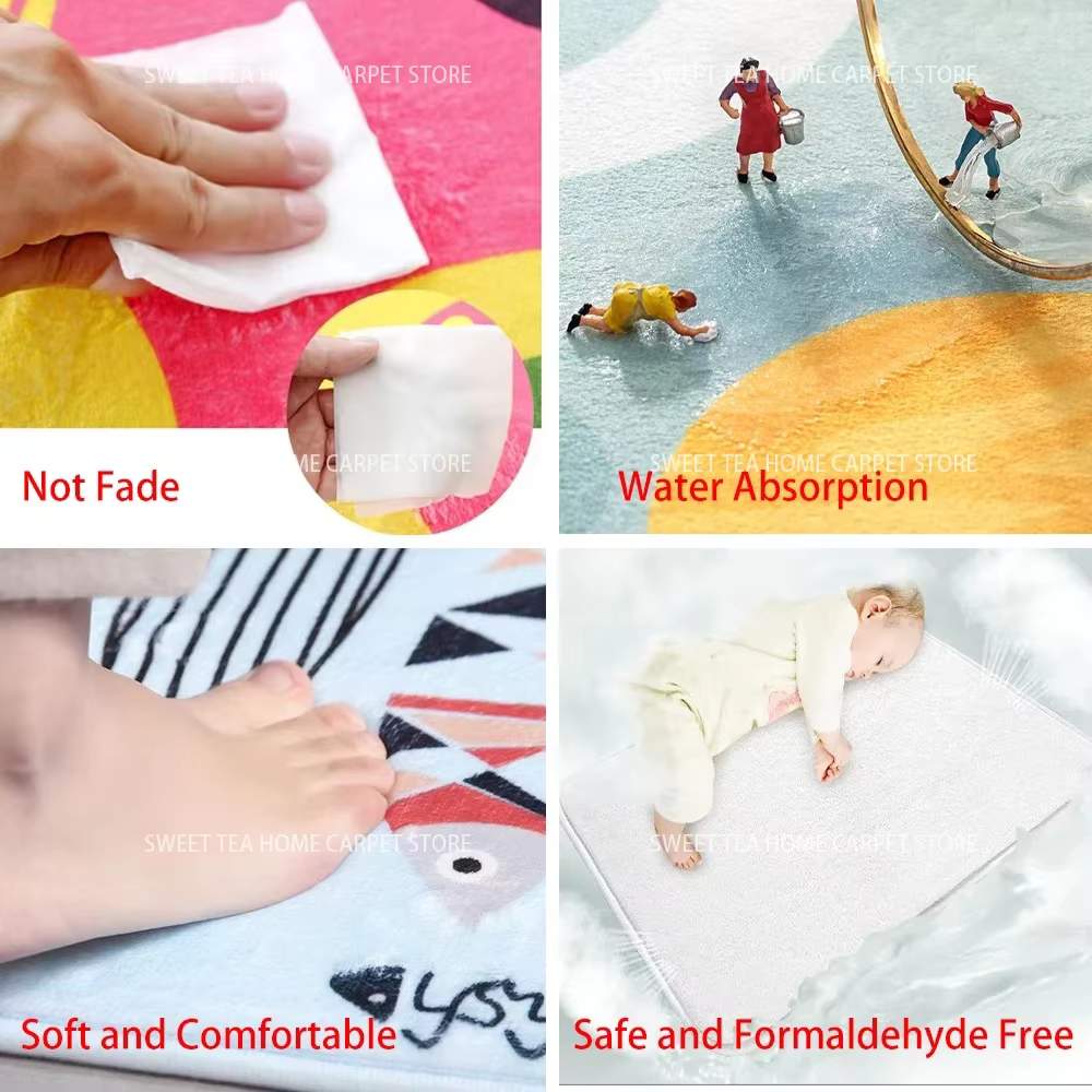 Tapis en peluche de grande surface pour salon