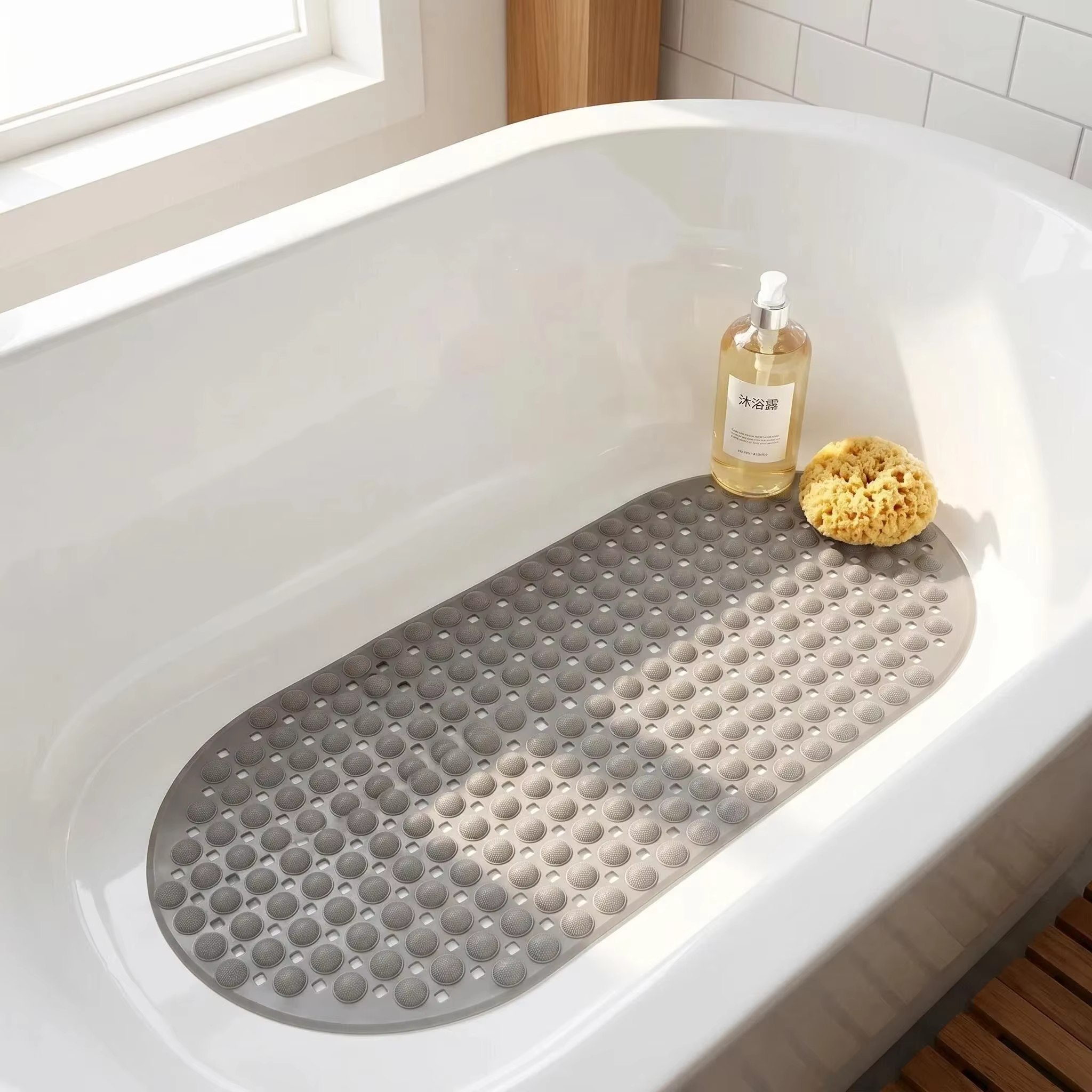 Tapis de bain ovale 35x66cm