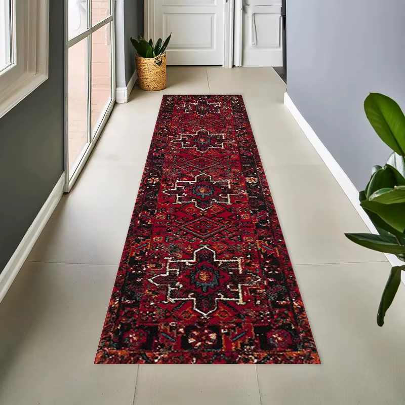 Tapis de couloir floral vintage antidérapant VIKAMA