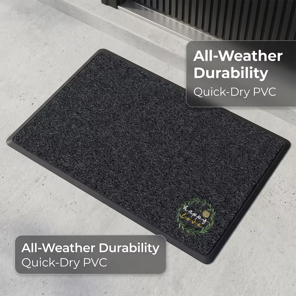 Tapis d'entrée en PVC antidérapant