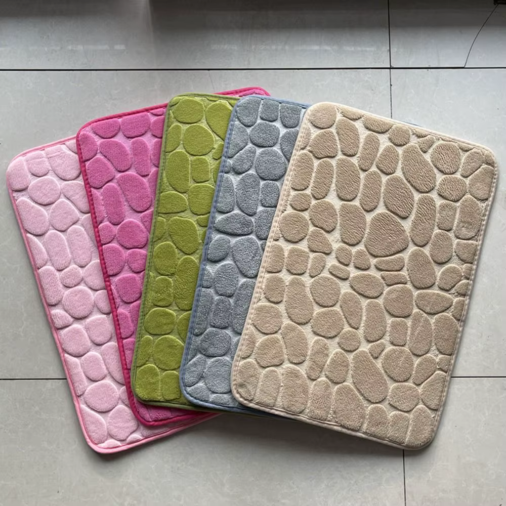 Tapis de bain en relief pavé