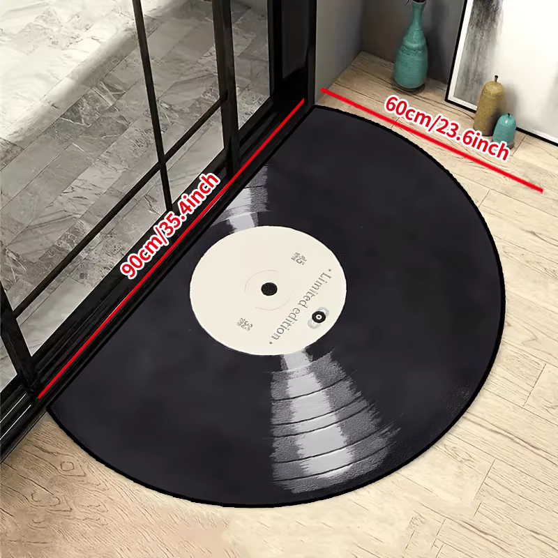 Tapis en forme de disque vinyle demi-cercle VIKAMA