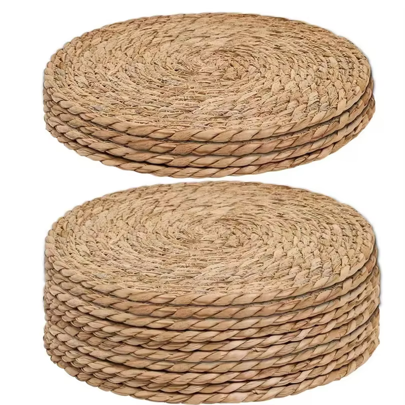 Tapis de Pot en rotin tissé à la main