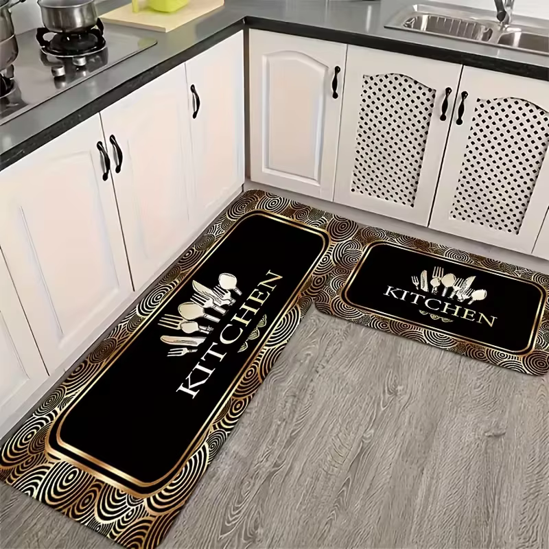 Tapis de sol de cuisine antidérapant adapté aux pieds