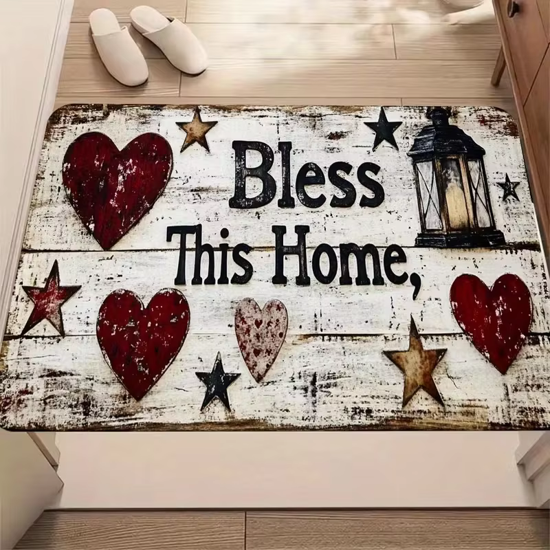 Tapis de porte chrétien inspirant « Gratitude pour avoir