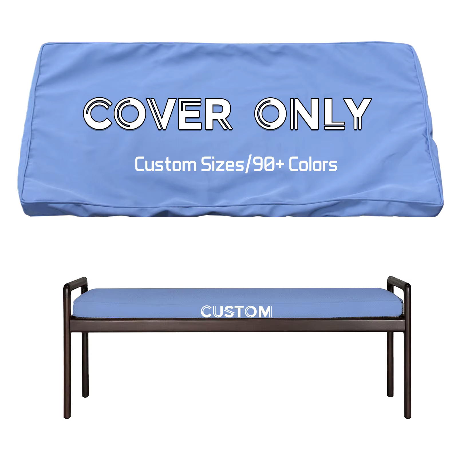 Housse de coussin de chaise imperméable d'extérieur personnalisée