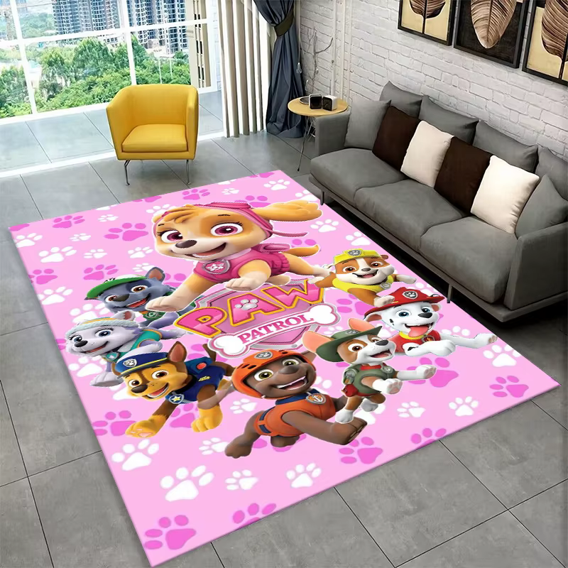 Tapis de dessin animé P-Patrol avec chien mignon pour salle de jeux