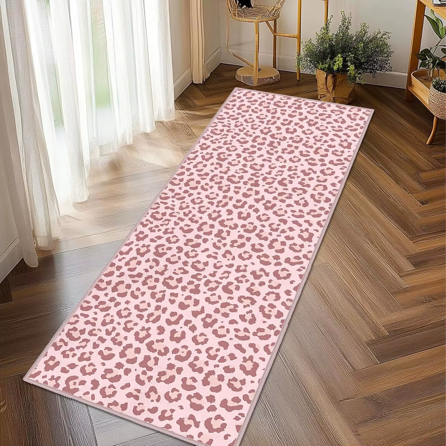 Tapis de couloir imprimé léopard