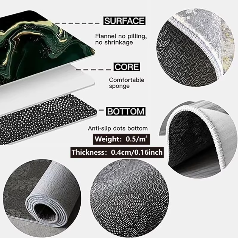 VIKAMA 2PC ensemble de tapis de cuisine antidérapant absorbant facile à nettoyer