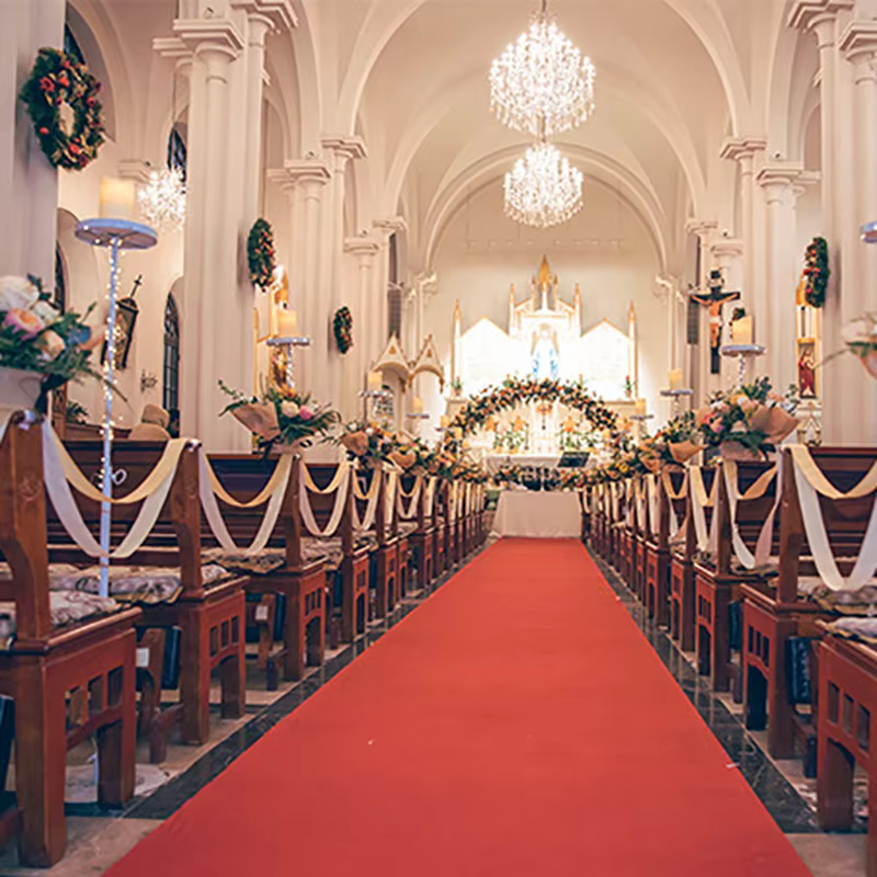 Tapis rouge décoratif de 1m à 12m