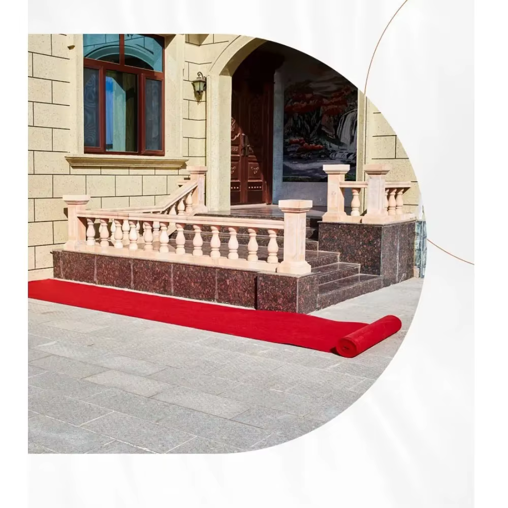 Tapis rouge épais pour allée de mariage