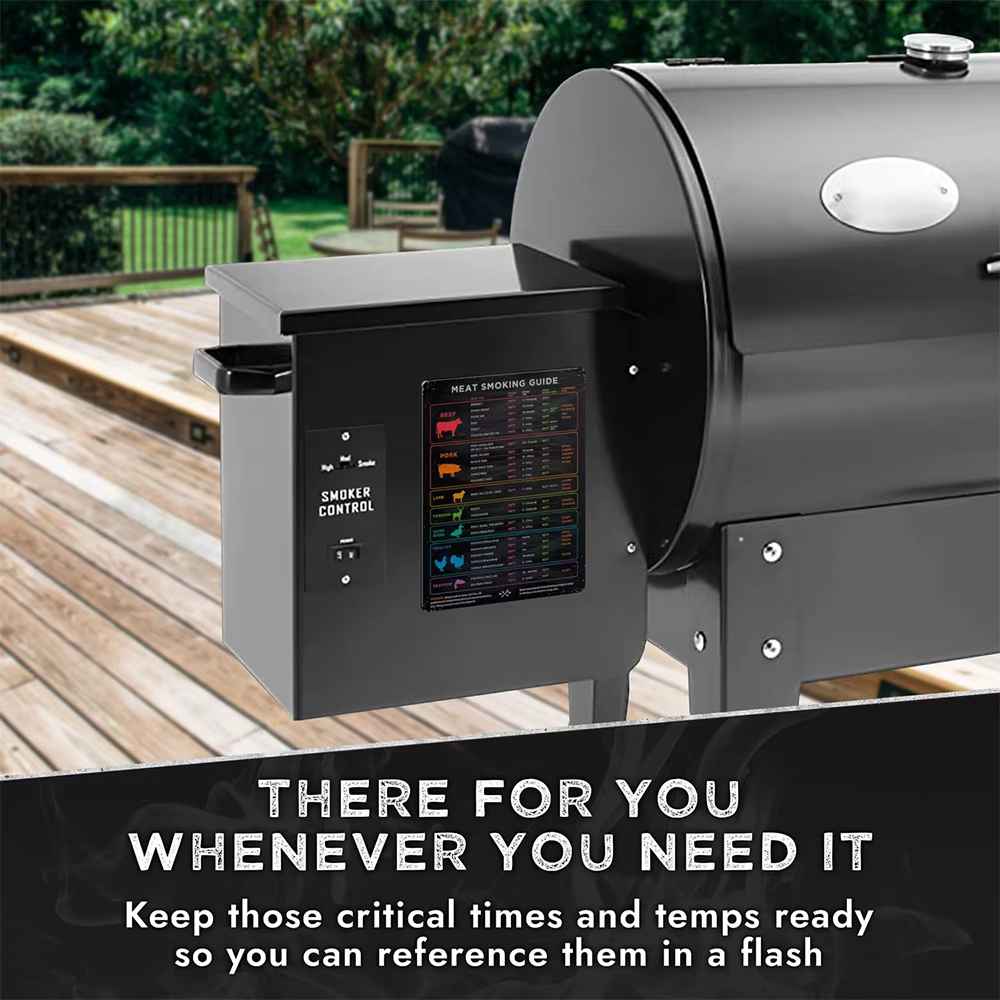 LMETJMA – aimant de température de viande, étanche, pour barbecue, griller, fumeur, Guide, boeuf, volaille, poisson, porc, tableau de température de cuisson JT294