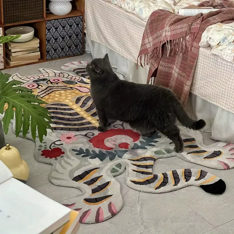 Tapis en forme de tigre VIKAMA