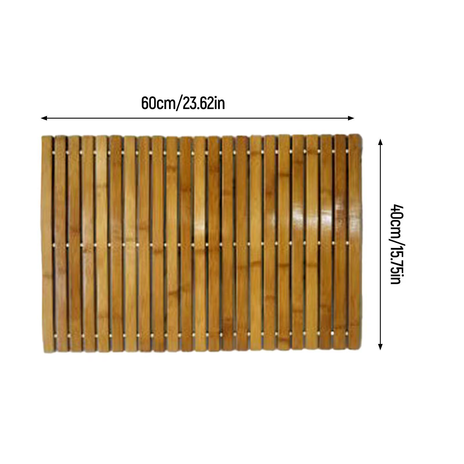 Tapis de bain en bois de bambou naturel