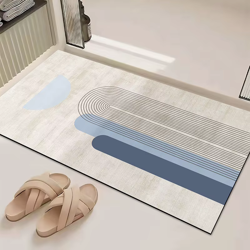 Tapis d'entrée minimaliste à cercles concentriques
