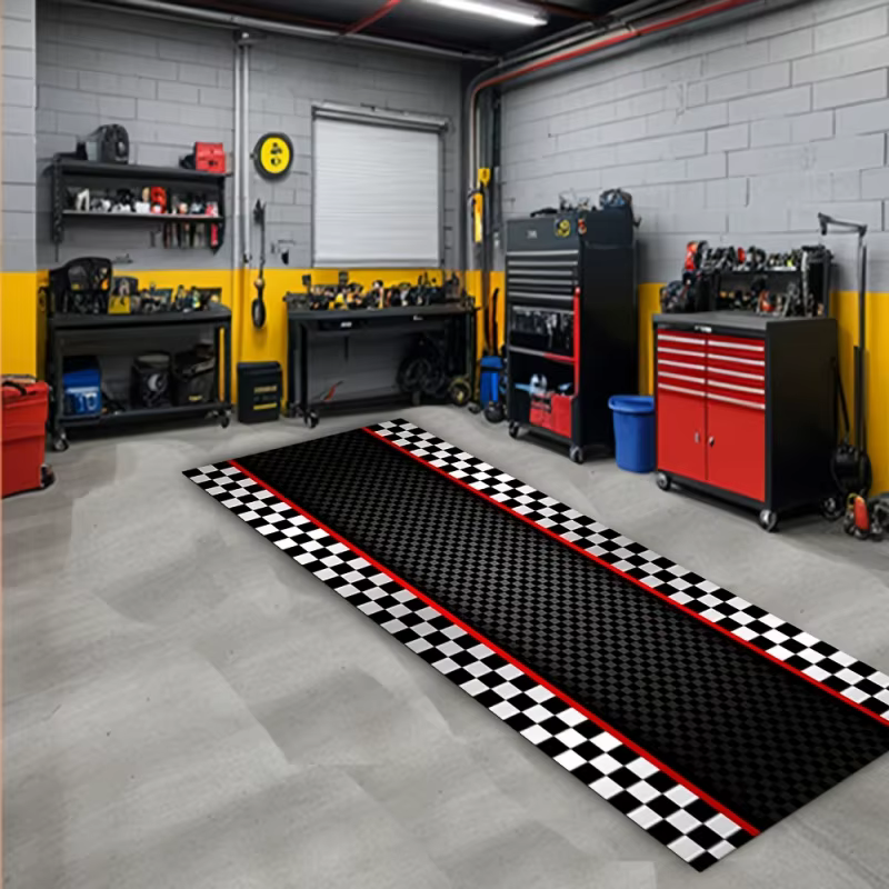 Tapis rayé à carreaux VIKAMA Racing