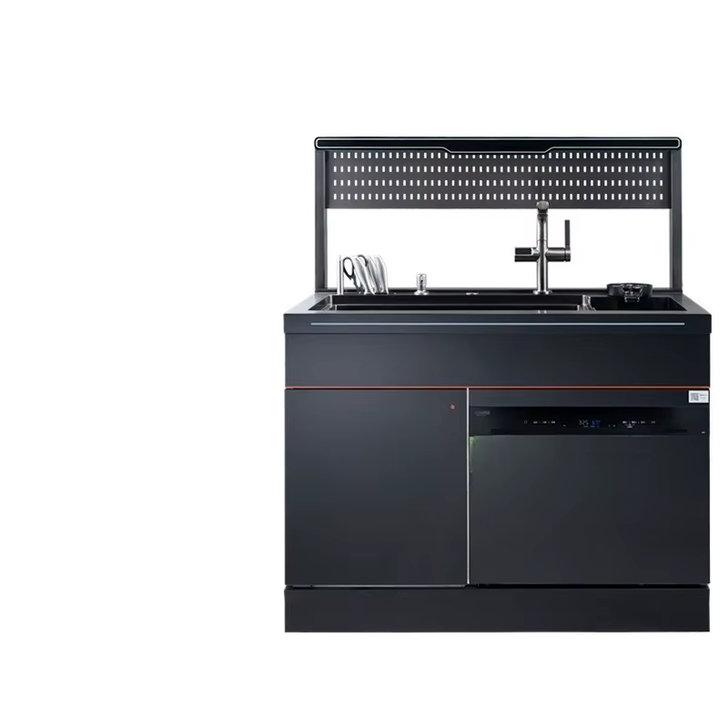 Panneau de trous intégré de conception pour armoire automatique avec meubles de cuisine d'évier intégrés