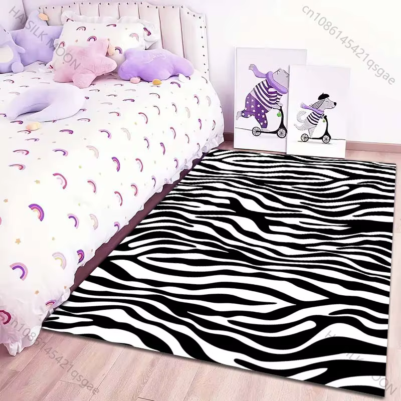 Tapis classique imprimé zèbre