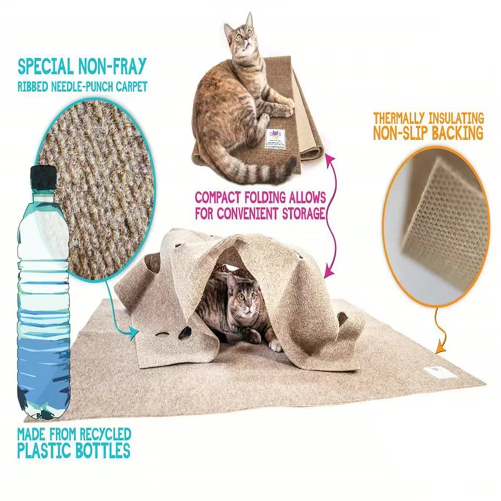 Tapis d'activités pliable pour chat