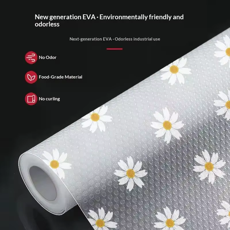 Tapis d'armoire de cuisine à fleurs