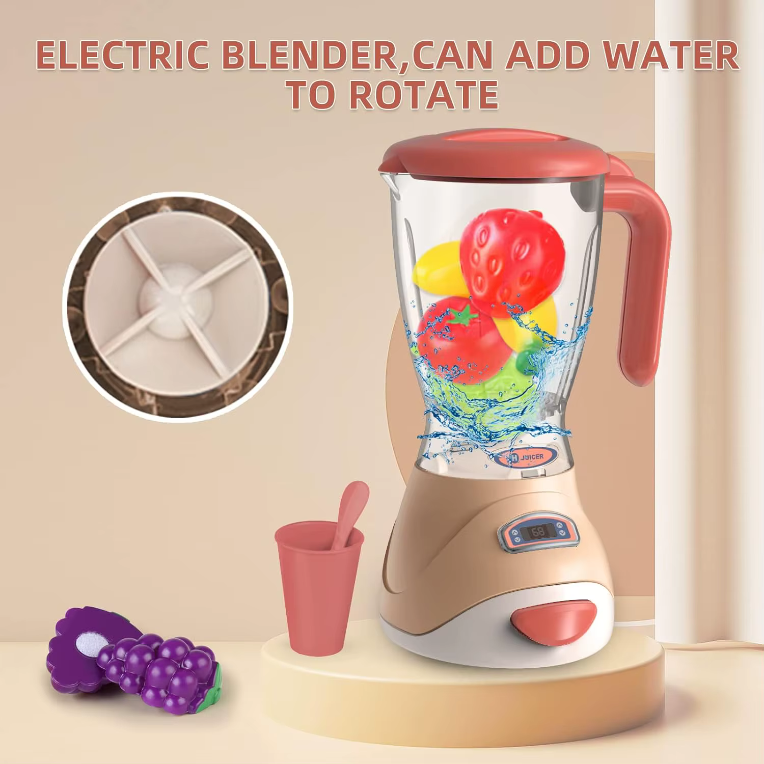 Enfants semblant jouer jouet cuisine appareils ménagers Playset presse-agrumes mélangeur vide grille-pain ensemble ménage jouets éducatifs pour enfant cadeaux