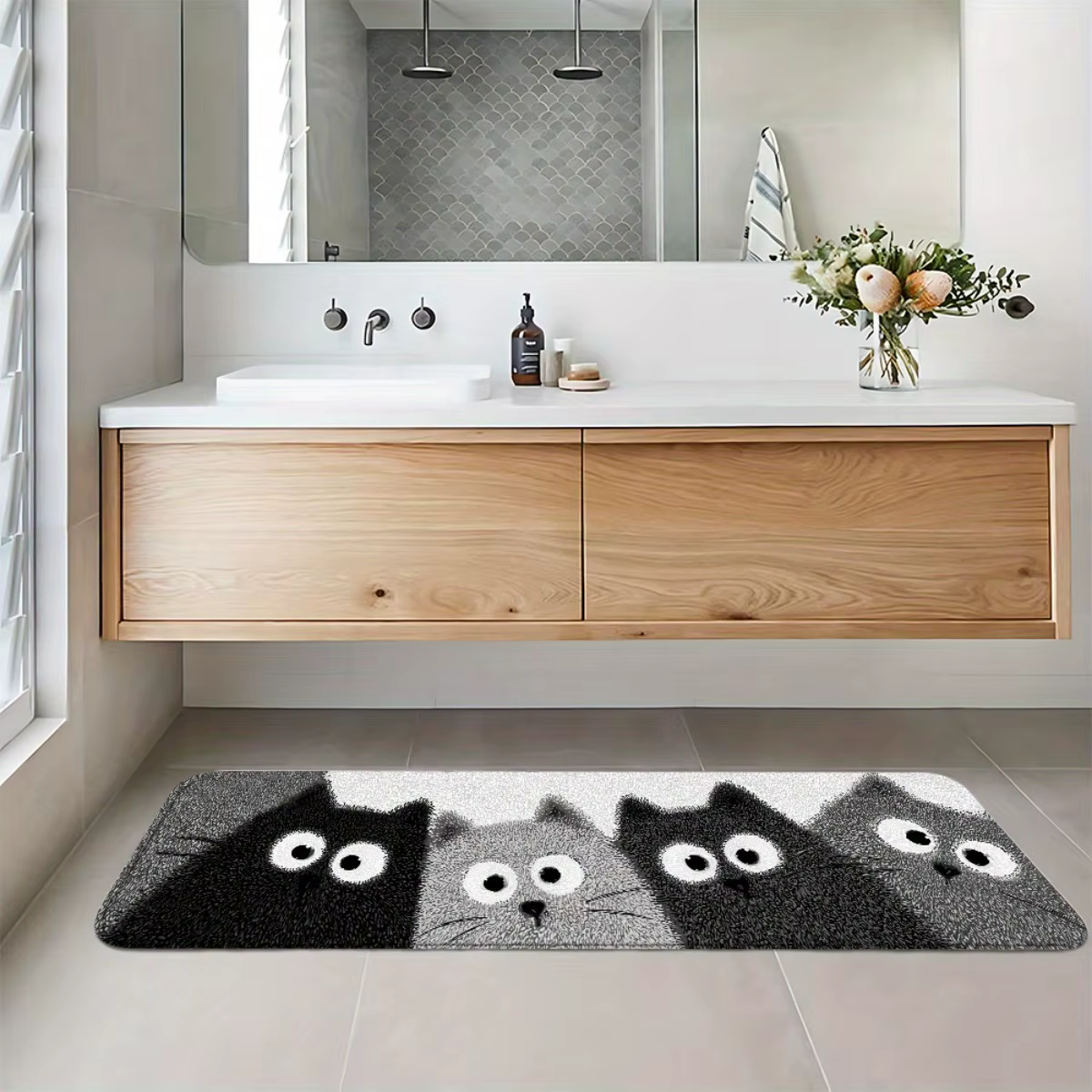 VIKAMA – tapis de bain chaton de dessin animé