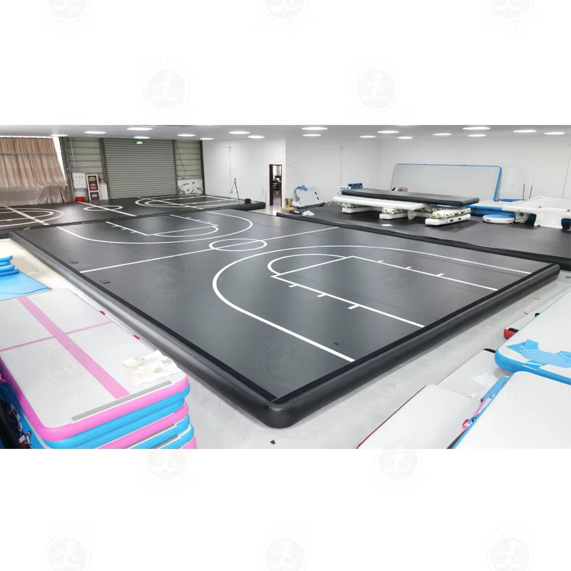 Tapis de terrain de basket-ball gonflable noir