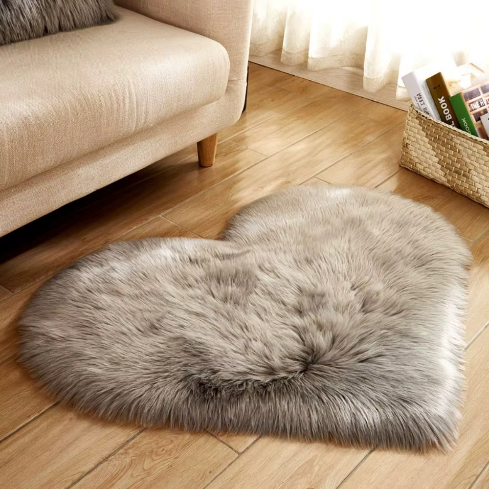 Tapis en peluche lavable à cheveux longs