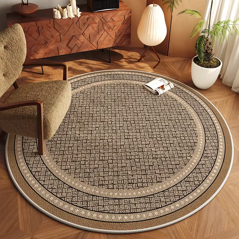 Tapis rond tapis de sol de salon tapis antidérapant tapis de chambre tapis de chevet tapis de pied décoration de la maison Alfombra de sala de estar