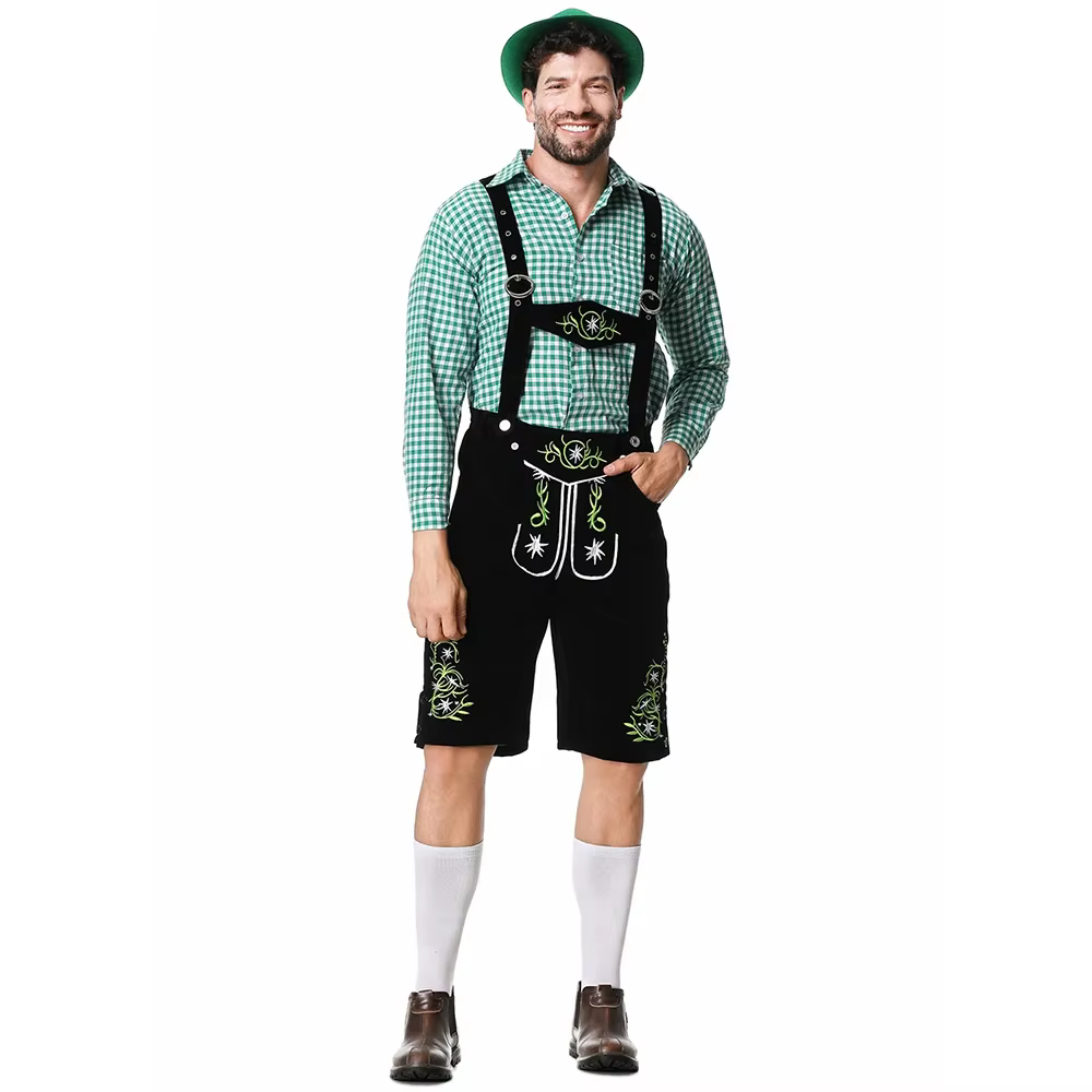Costume d'Oktoberfest pour hommes, tenue de barman pour les pubs allemands, costumes de serveur de bière, Lederhosen, costumes bavarois pour l'Oktoberfest