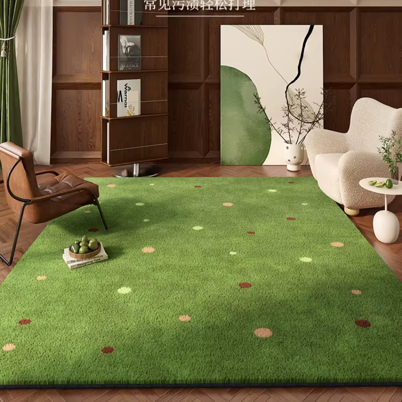 Tapis vert de Style rétro pour décoration de chambre à coucher
