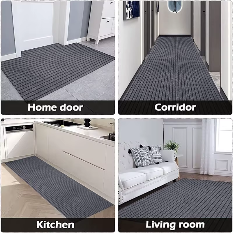 Tapis antidérapant de taille personnalisée au dos