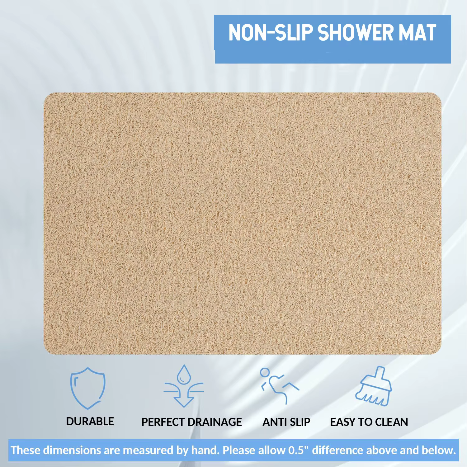 Tapis de baignoire antidérapant 40x60 CM